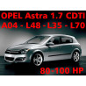 Periodic service maintenance package for OPEL Astra H 1.7 CDTI A04 L48 L35 L70 engine Z17DTL and Z17DTH, economical variant