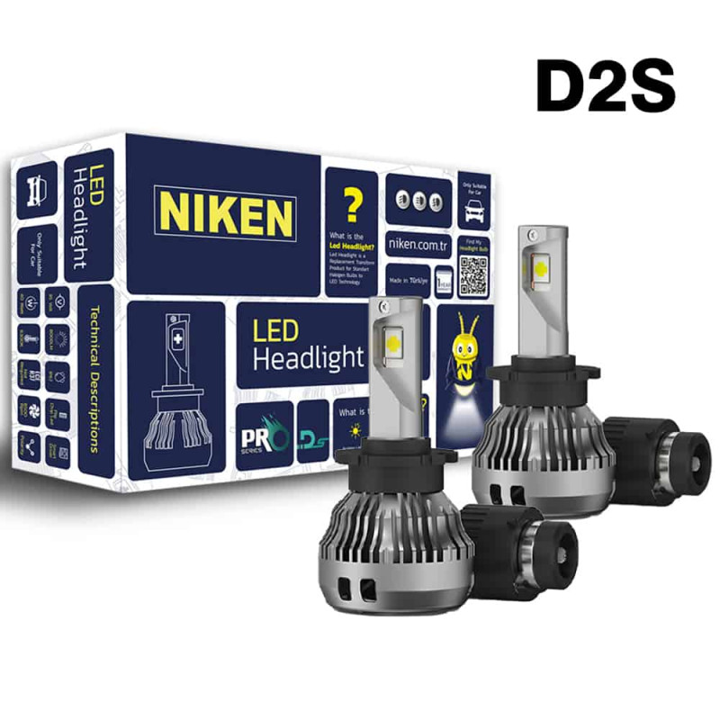 D2S LED 5500K 8000lm 32w 85v Niken D Series ProSeries, xenon bulbs replacement