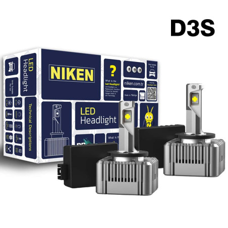 D3S LED 5500K 8000lm 32w 42v Niken D Series ProSeries, inlocuitor bec auto xenon