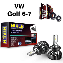 VW Golf 6 - 7 set becuri far LED H7 Niken Pro Series plus adaptoare