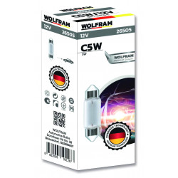 WOLFRAM Stop Signal Festoon Series CW5 5W 12V SV8.5-8 36mm car lighting bulb