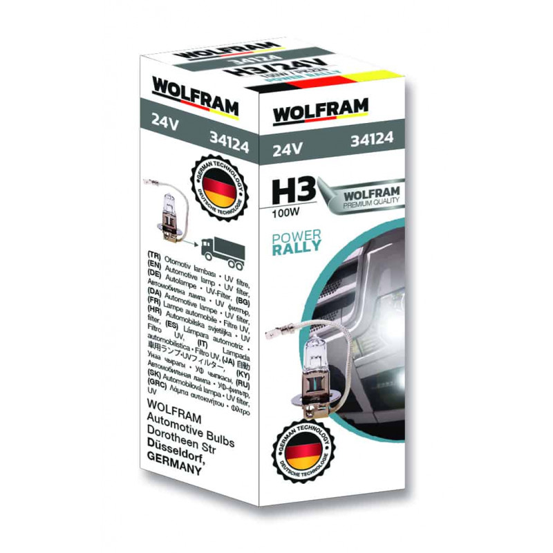 Truck Halogen Standard Series H3 100W 24V PK22s lighting bulb Power Rally