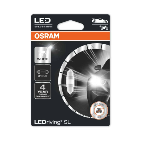 C5W 1.2W 12V SV8.5-8 6438DWP-01B bec LED auto Osram sofit 31mm