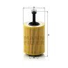 Engine oil filter MANN HU 7008 z (65/29 mm ext/int diameter)