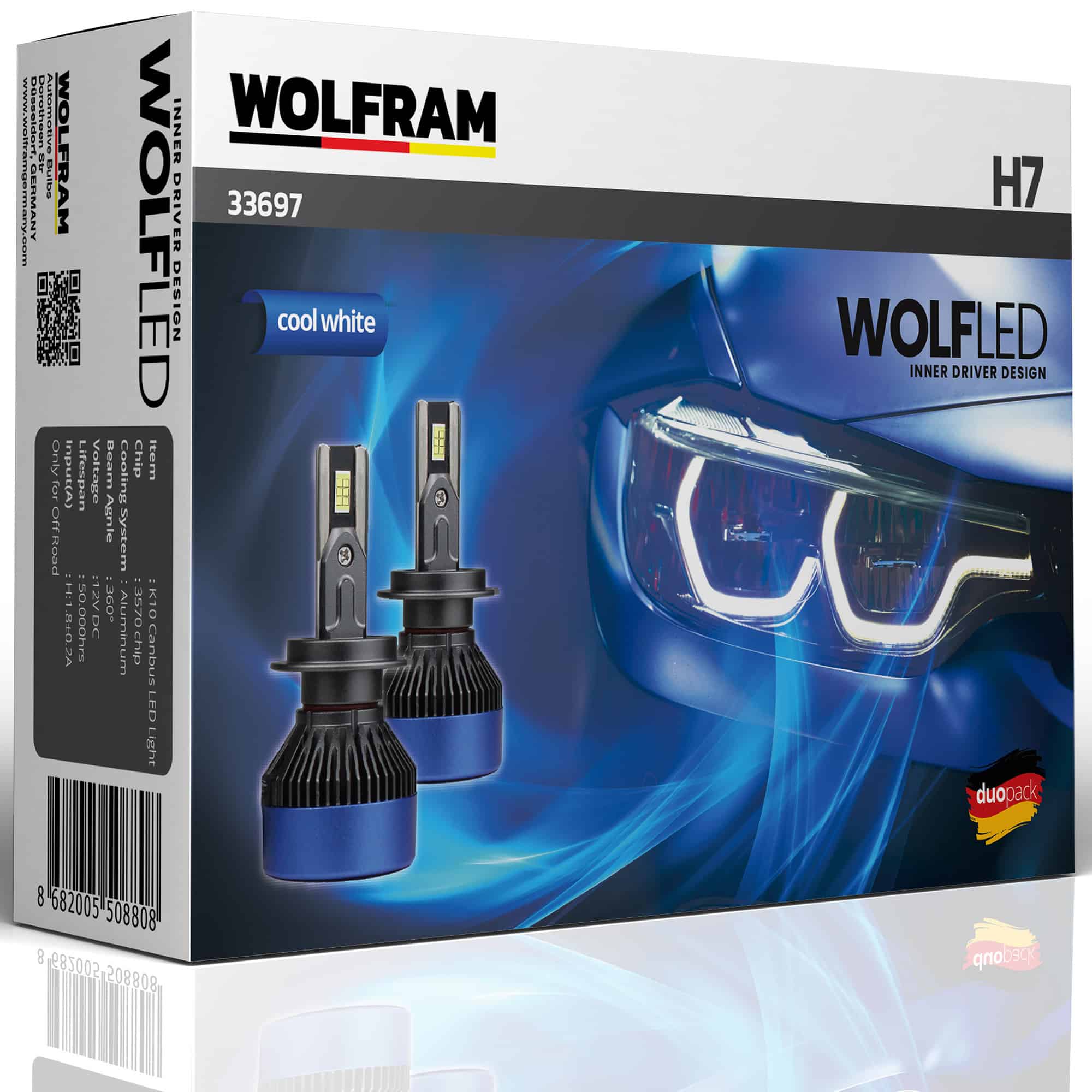 Wolfram LED H7 Wolf Series